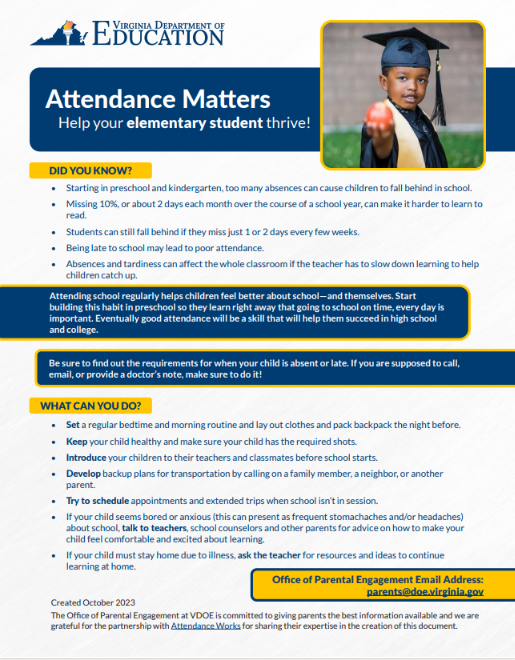 Attendance Information and Resources for Parents | Virginia Department ...