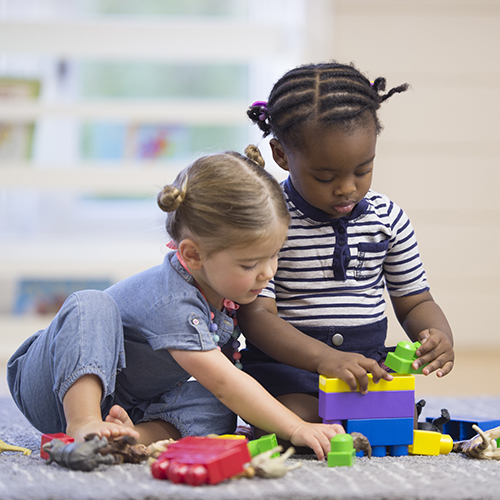 two children in preschool class